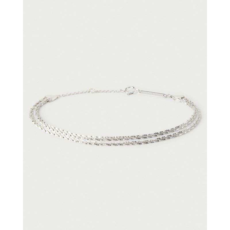 PDPAOLA - Pulsera cadena de plata sparkle  PDPAOLA