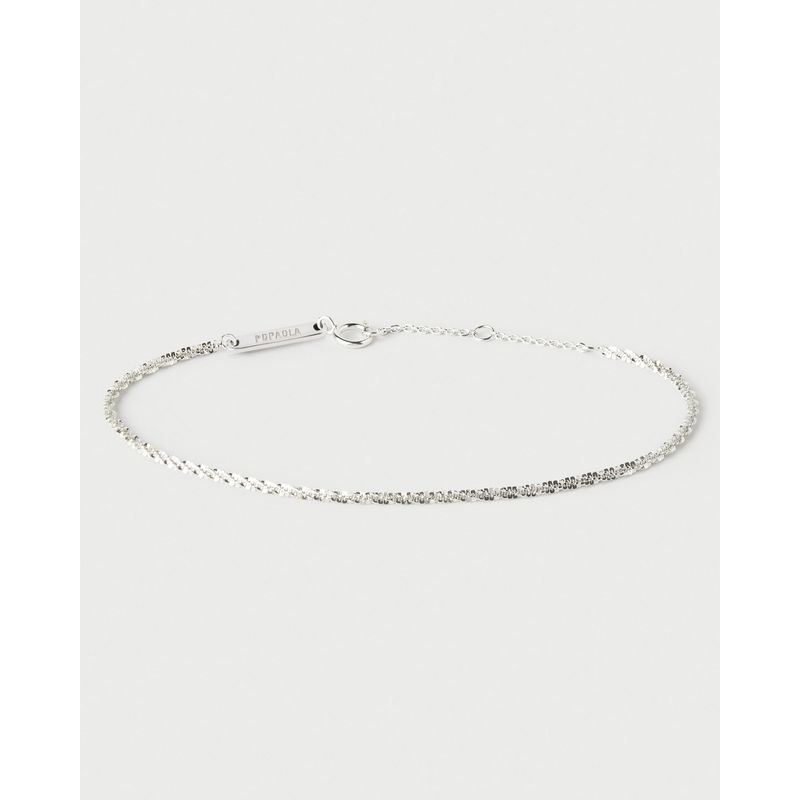 PDPAOLA - Pulsera cadena plata sparkle  PDPAOLA