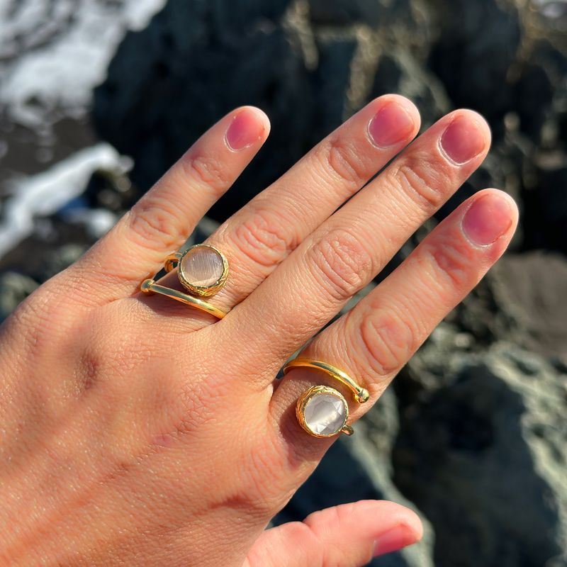 TURKUAZ - Anillo ajustable Bruma Blanco