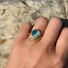 TURKUAZ - Anillo ajustable Bruma Celeste