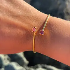 TURKUAZ - Esclava Zenit Granate - Baño de oro 22k