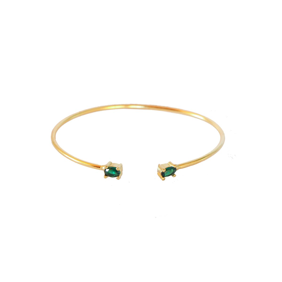 TURKUAZ - Esclava Zenit verde - Baño de oro 22k