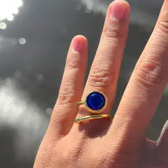 TURKUAZ - Anillo ajustable Bruma Azul