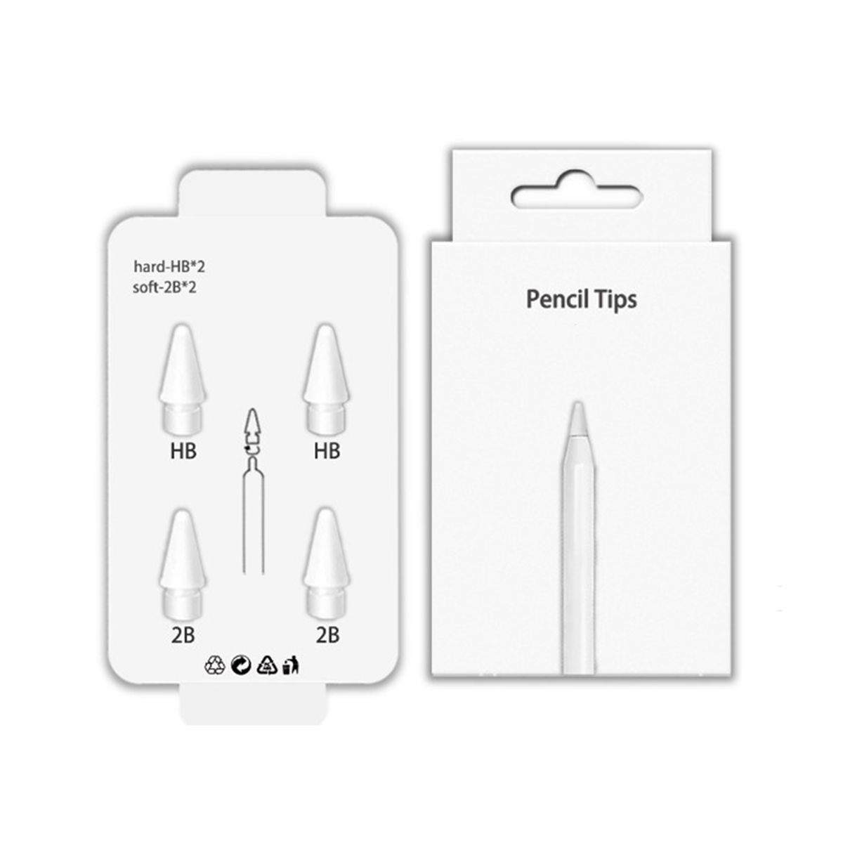GENERICO - Punta Reemplazo Para Apple Pencil Hb 2b Kit 4 Unidades