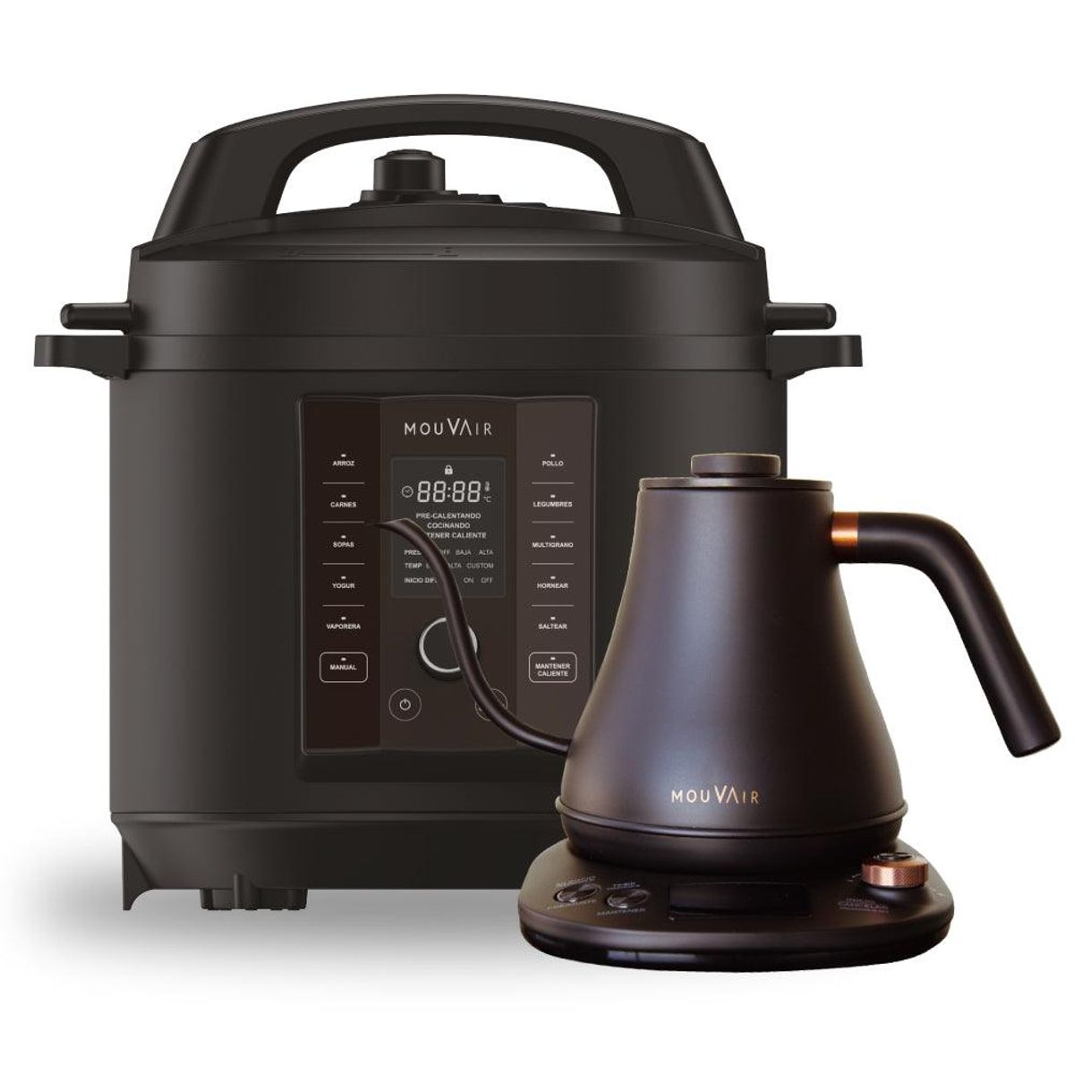 MOUVAIR - Olla Eléctrica Multifuncional + Hervidor Inteligente Mouvair Swan