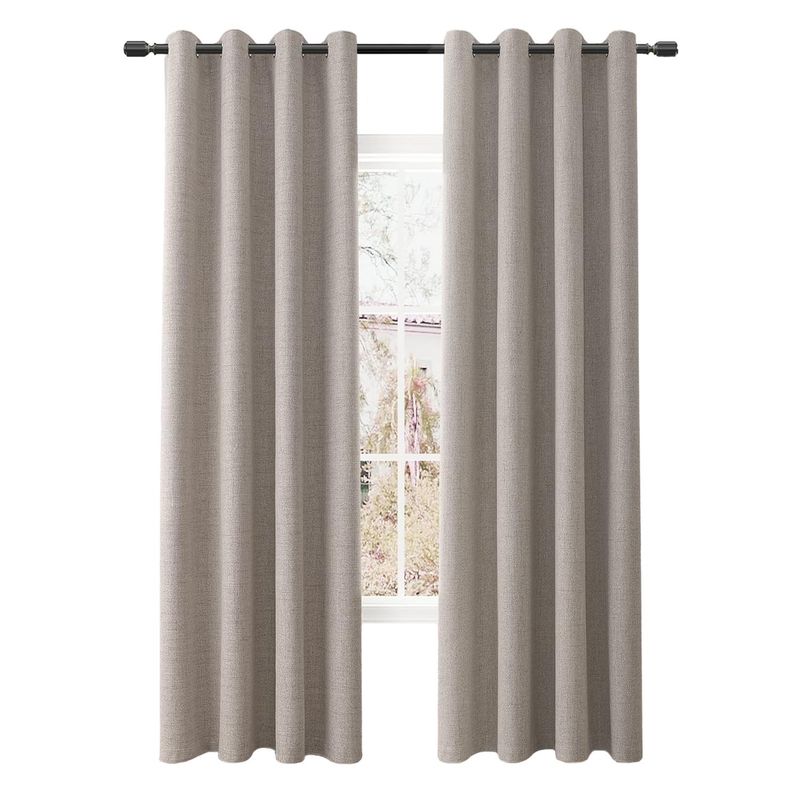 GENERICO - CORTINA BLACKOUT PREMIUM 1 PAÑO TEXTURA LINO SIN ENGOMADO 135X220 - Suela