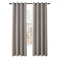 GENERICO - CORTINA BLACKOUT PREMIUM 1 PAÑO TEXTURA LINO SIN ENGOMADO 135X220 - Gris