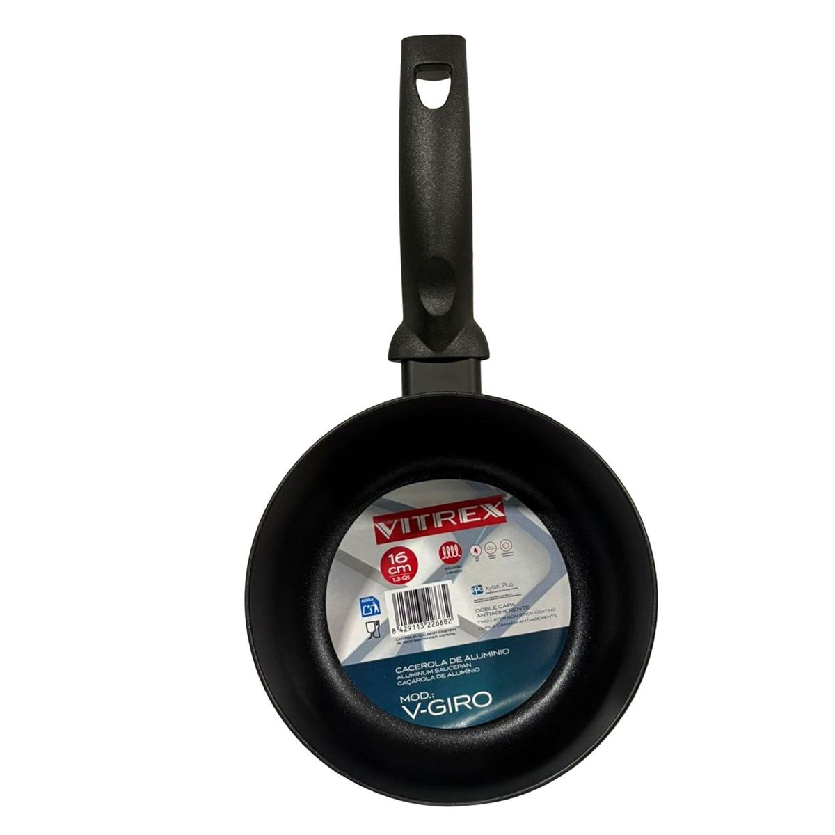 VITREX - Olla De Aluminio Sin Tapa Vitrex Giro 16CM
