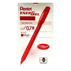 PENTEL - Roller Lapiz Gel Makkuro 07mm Rojo - 12uni