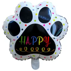 PARTYGLOBOS - Globo De Cumpleaños Para Mascota Modelo Patita Blanco