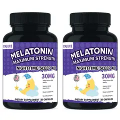 GENERICO - 2 Botellas Melatonina 60caps 30mg