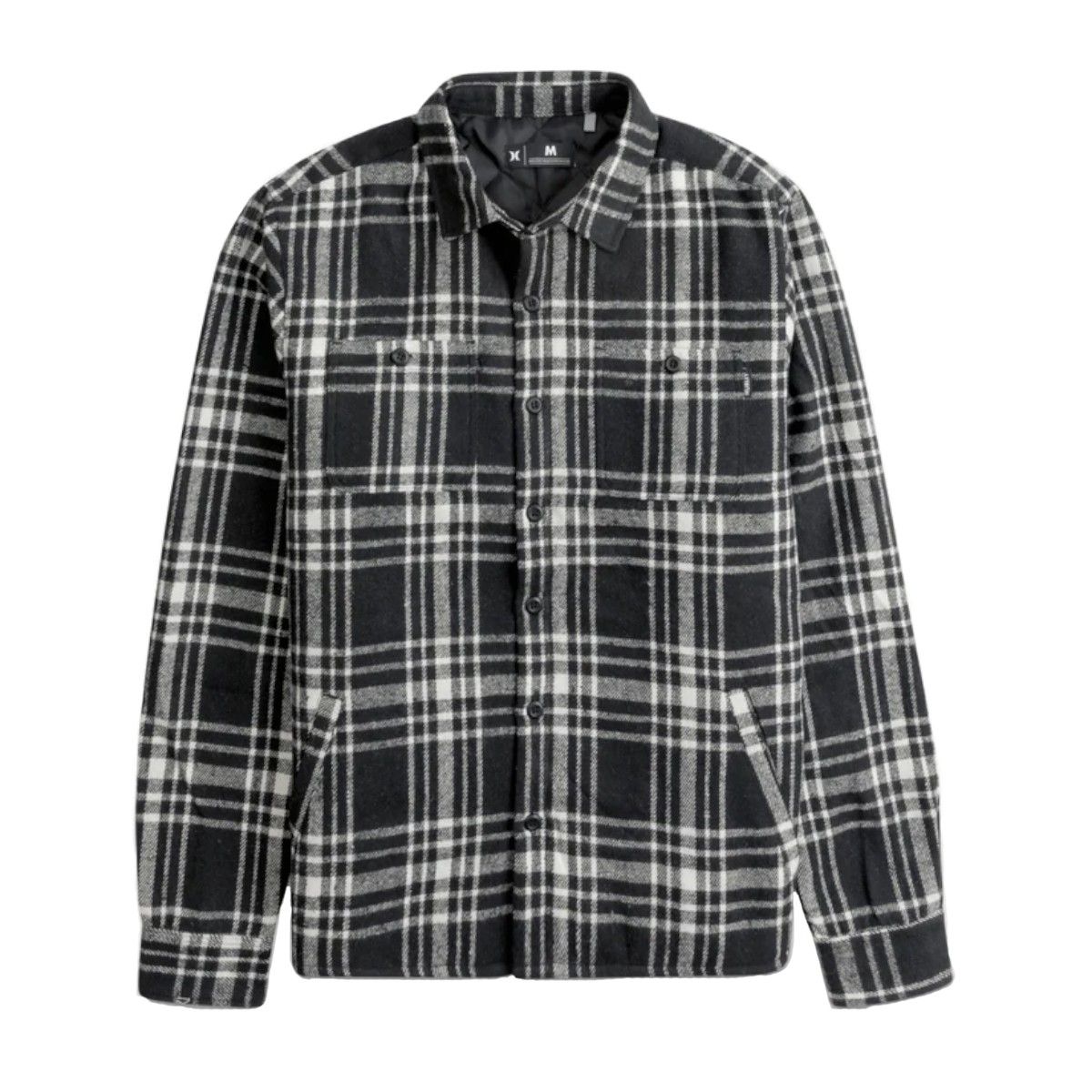 HURLEY - Camisa Hurley Union Plaid Black White - Negro
