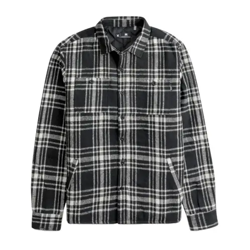 HURLEY - Camisa Union Plaid Black White - Negro