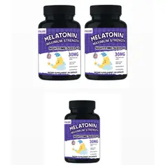 GENERICO - 3 Botellas Melatonina 60caps 30mg