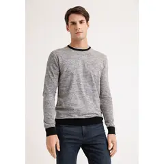 PERRY ELLIS - Sweater Cuello Redondo Negro Hombre