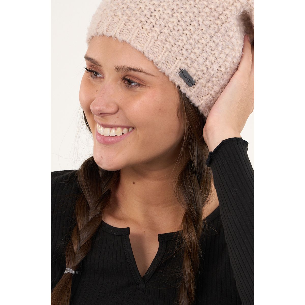 POLEMIC - Gorro De Lana Mujer Color Solido Tejido Relajado Polemic