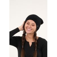 Gorro De Lana Mujer Color Solido Tejido Relajado