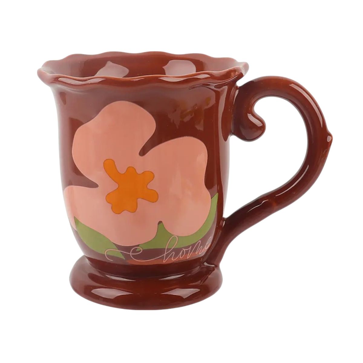 GENERICO - Taza Tipo Vintage Flores 300ml