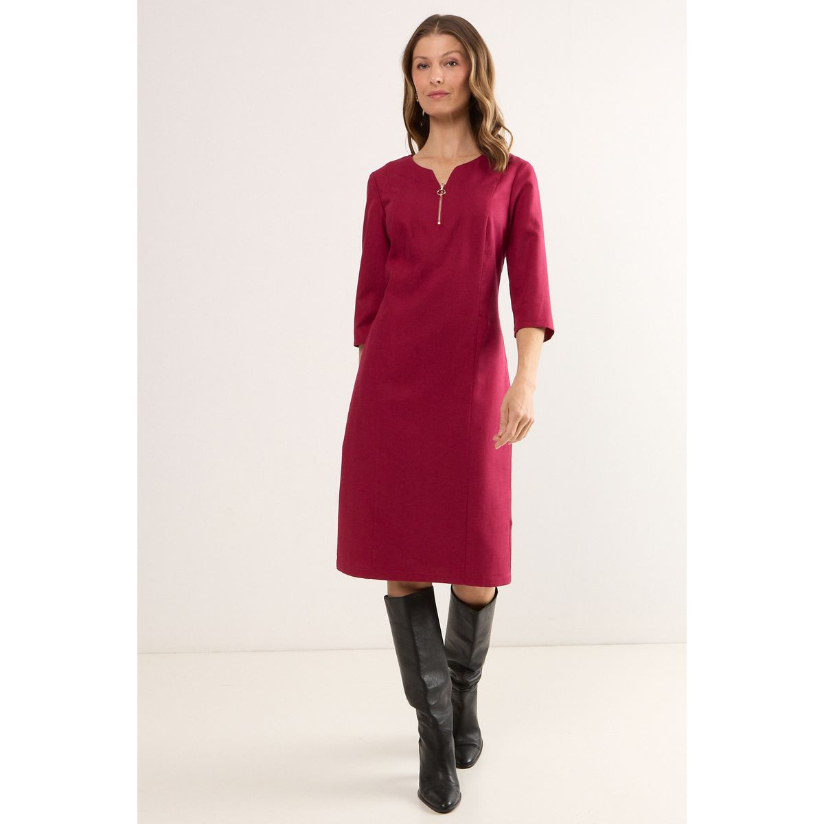 MA GRIFFE - Vestido Corto Mujer Fucsia Magriffe