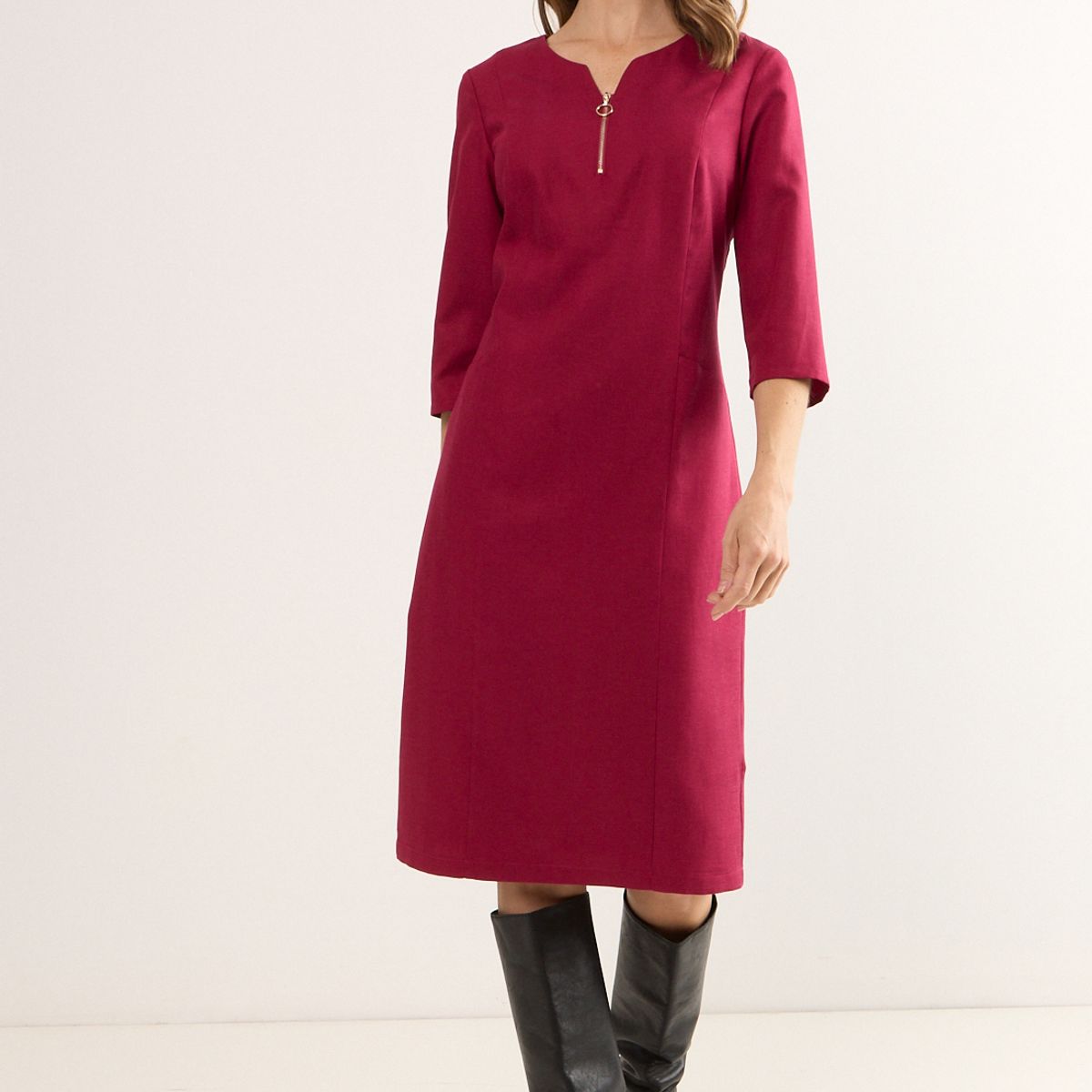 MA GRIFFE - Vestido Corto Mujer Fucsia Magriffe