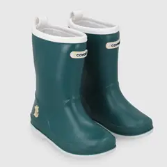 COYOTE KIDS - Bota de agua verde petroleo ribete blanco - Verde