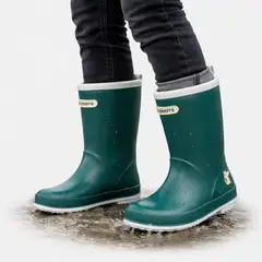 COYOTE KIDS - Bota de agua verde petroleo ribete blanco - Verde