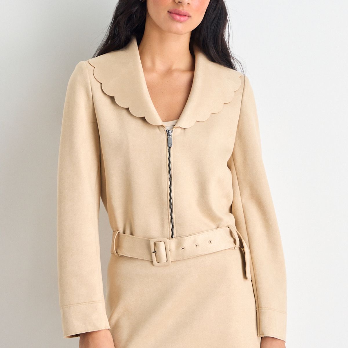 IO - Tapado Abierto Mujer Beige Io