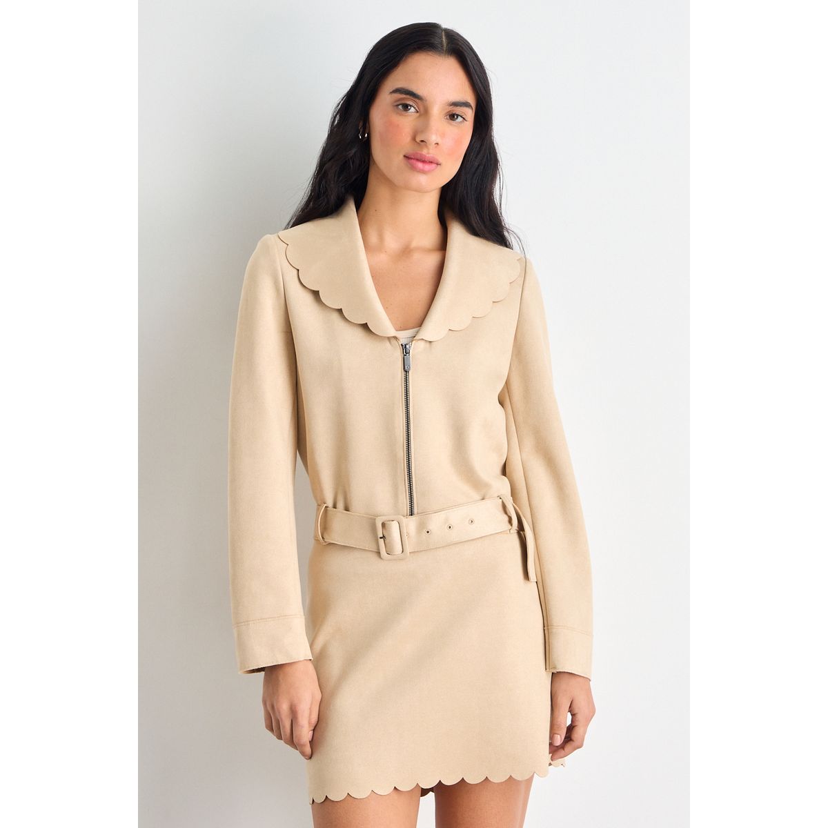 IO - Tapado Abierto Mujer Beige Io