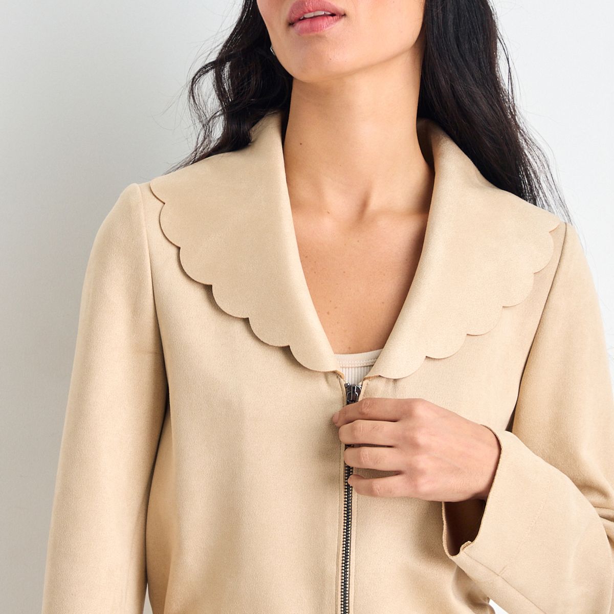 IO - Tapado Abierto Mujer Beige Io