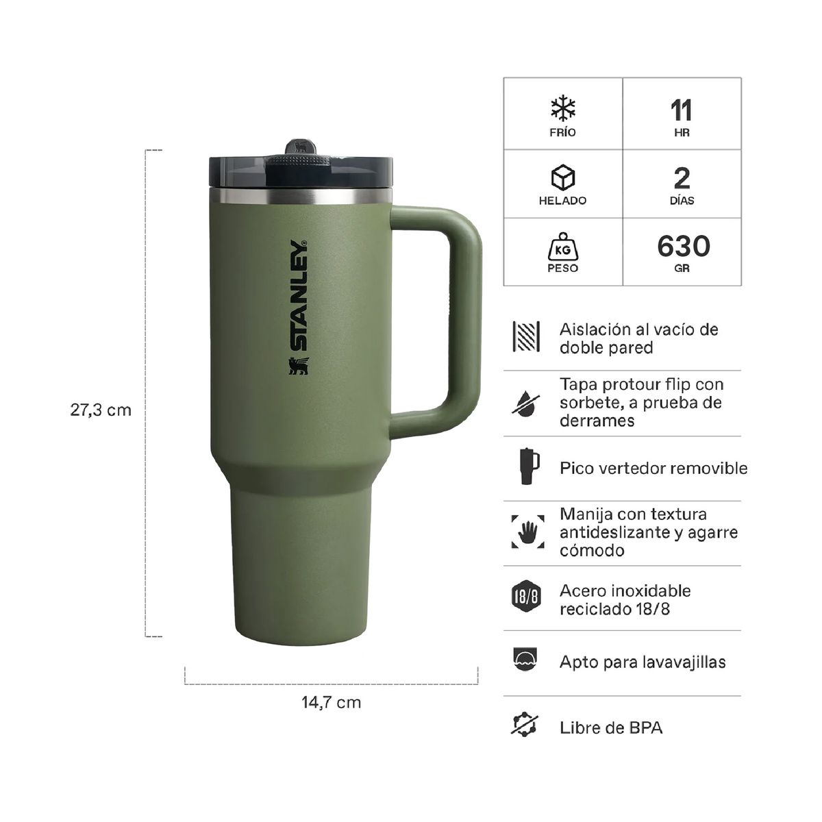 STANLEY - Quencher Protour Dried Pine - 118 lt