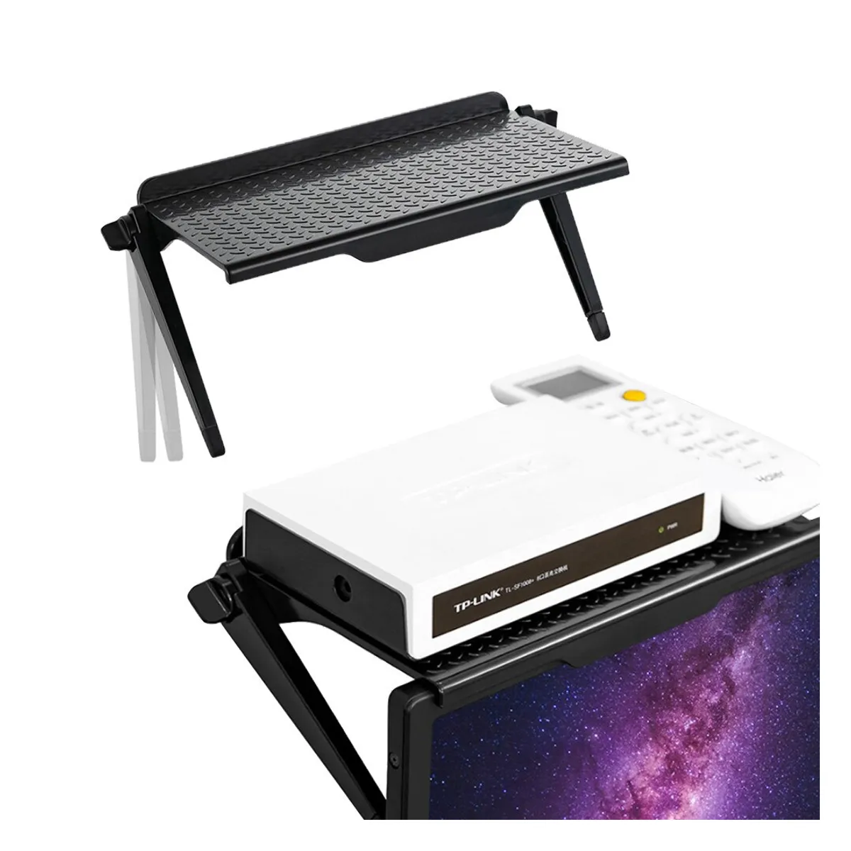 PUNTO STORE - Soporte Tv Repisa Estante Sobrepuesto Plegable - Ps