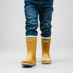 COYOTE KIDS - Bota de agua amarillo mostaza ribete blanco - Amarillo