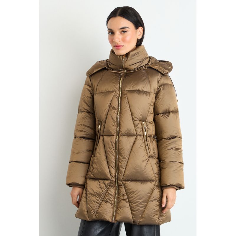 IO - Parka Café con Capucha Mujer Io