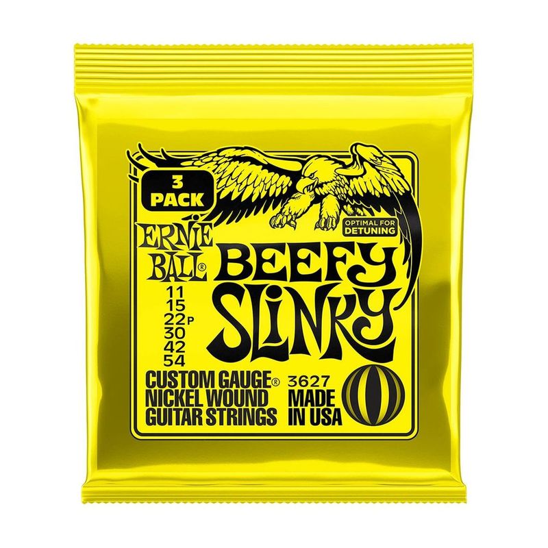ERNIE BALL - Pack 3 sets cuerdas guitarra eléctrica Ernie Ball 11-54 3627