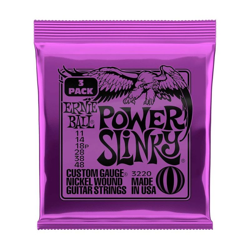 ERNIE BALL - Pack 3 sets cuerdas guitarra eléctrica Ernie Ball11-48 3220