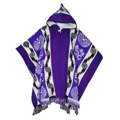 MORLAN - Poncho de Alpaca Lana Ecuatoriana Capucha