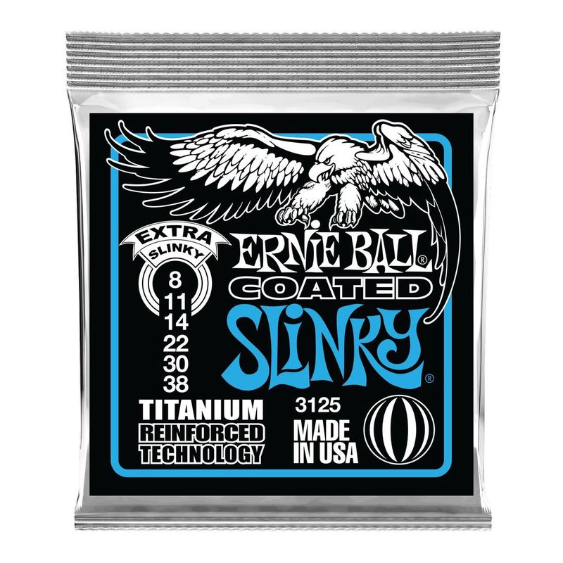 ERNIE BALL - Cuerdas guitarra eléctrica Ernie Ball 8-38 Coated Titan 3125