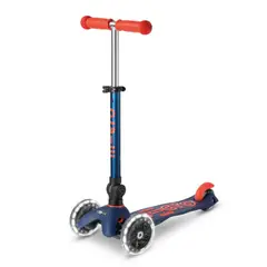 MICRO - Scooter Mini Deluxe Led Plegable Azul Marino