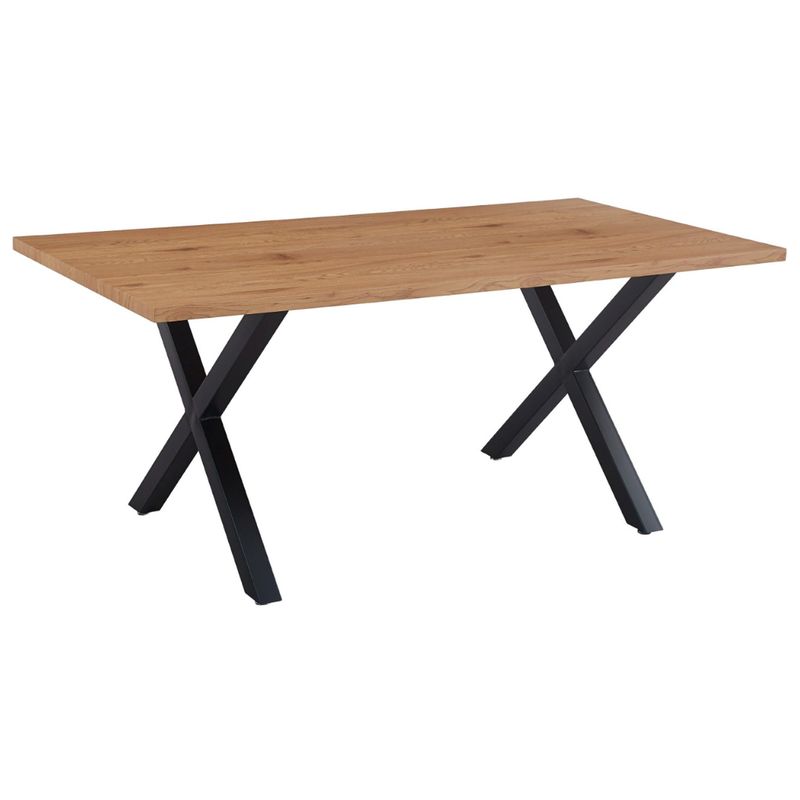 PANDALINO - Mesa Rectangular Diseño Cruzado 180x90 - Estilo Industrial