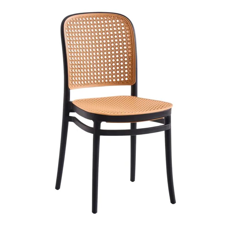 PANDALINO - Silla Montana Negra - Resistente a Exteriores - Comedor