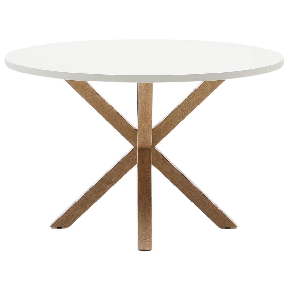 PANDALINO - Mesa Redonda Equiz Blanca 100cm - Patas X - Comedor u Oficina