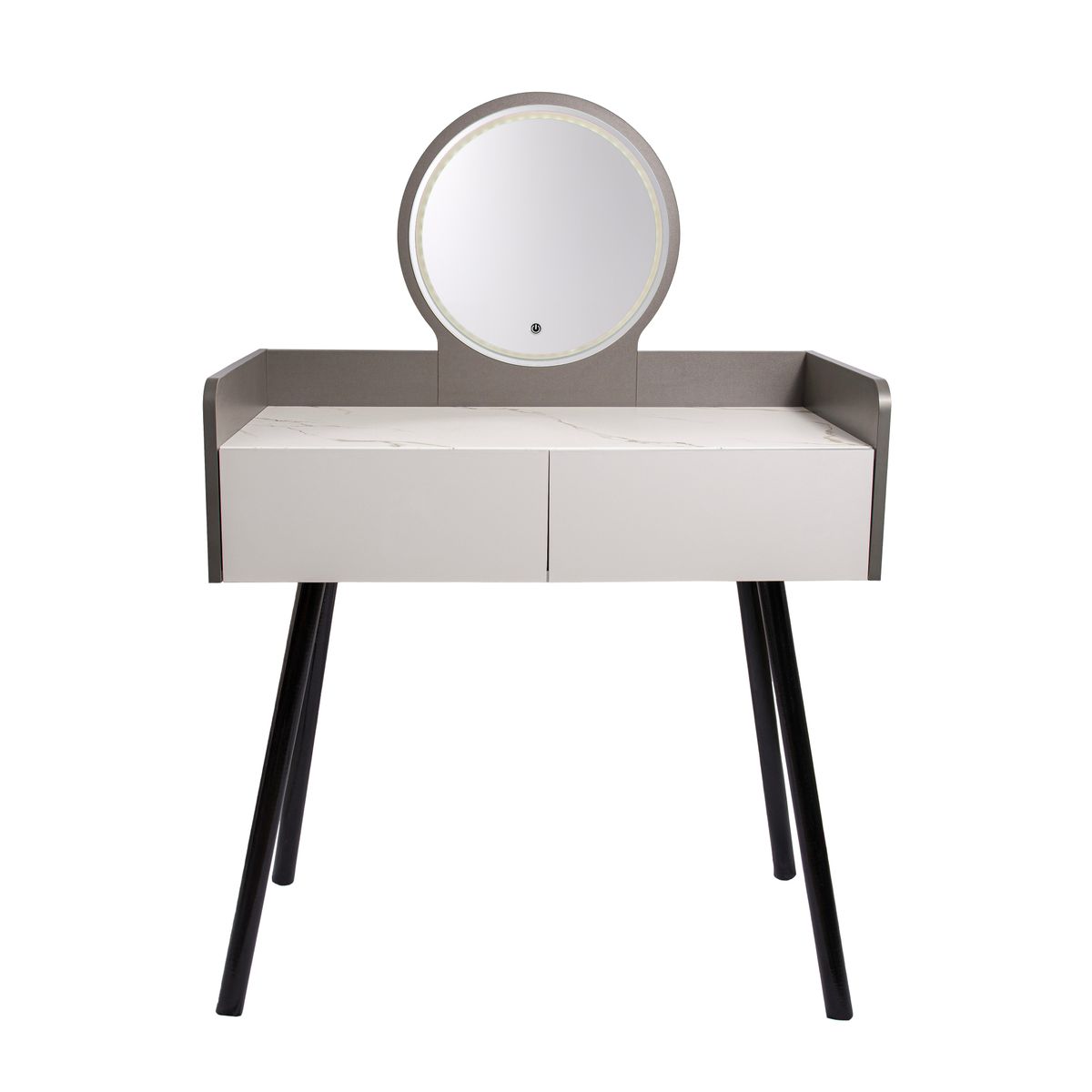 GENERICO - TOCADOR MAQUILLAJE MADERA + ESPEJO LUZ LED ELOISA