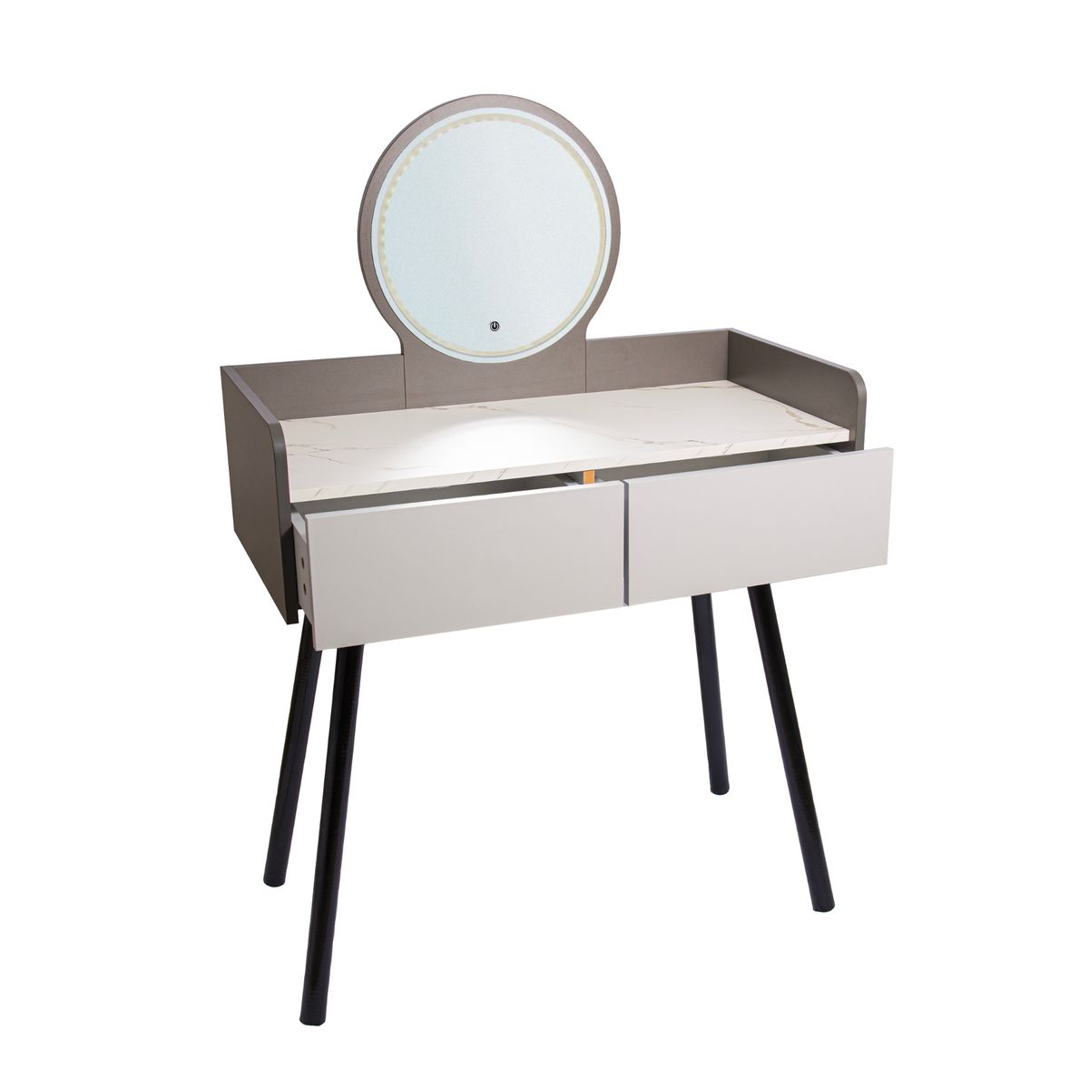 GENERICO - TOCADOR MAQUILLAJE MADERA + ESPEJO LUZ LED ELOISA