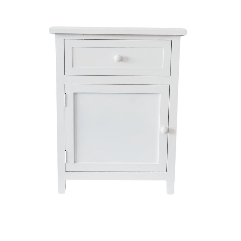 GENERICO - VELADOR DORMITORIO RECCO CAJON+PUERTA IZQUIERDO BLANCO