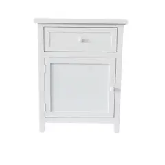GENERICO - VELADOR DORMITORIO RECCO CAJON+PUERTA IZQUIERDO BLANCO