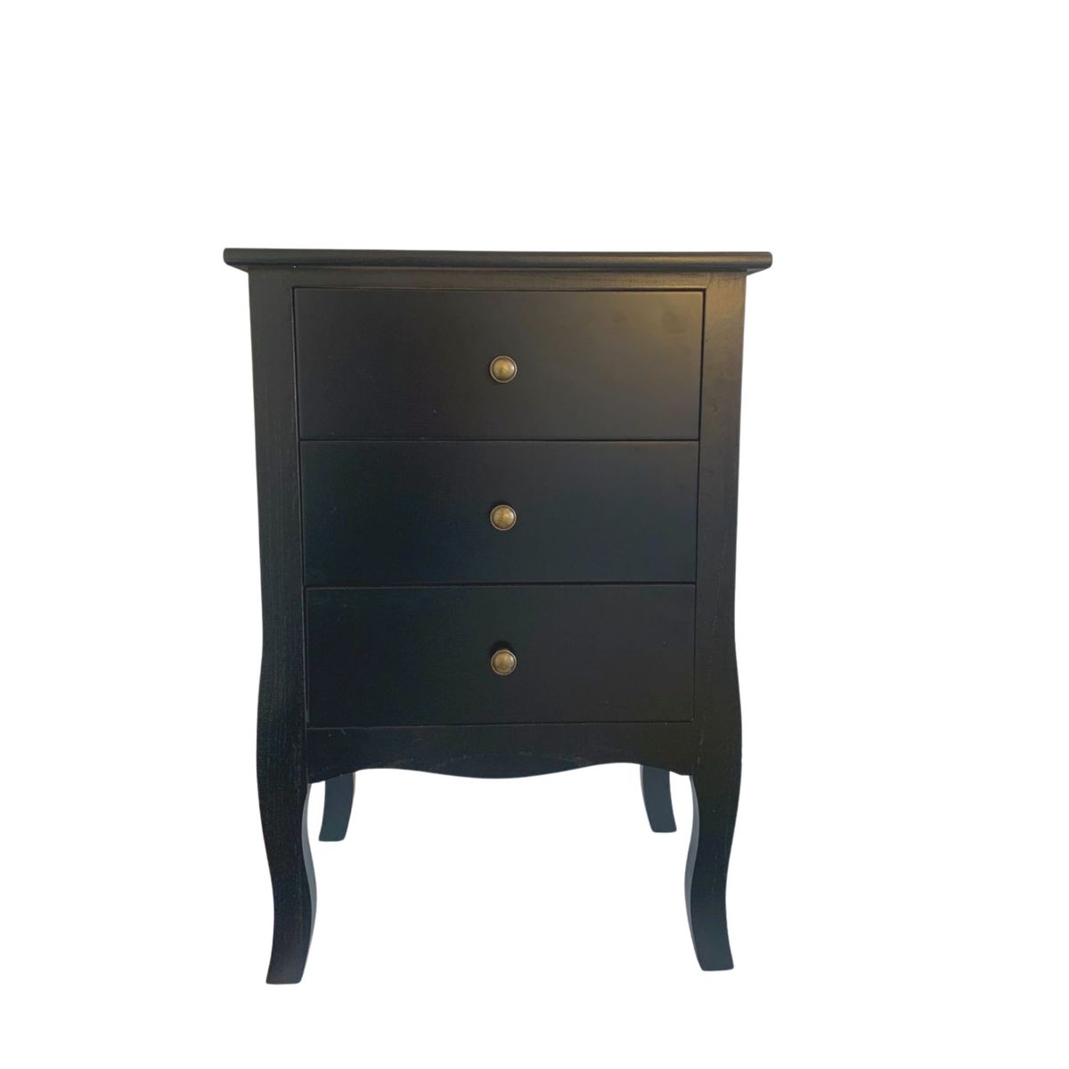 GENERICO - SET 2 VELADORES DORMITORIO IMPERIA 3 CAJONES NEGRO