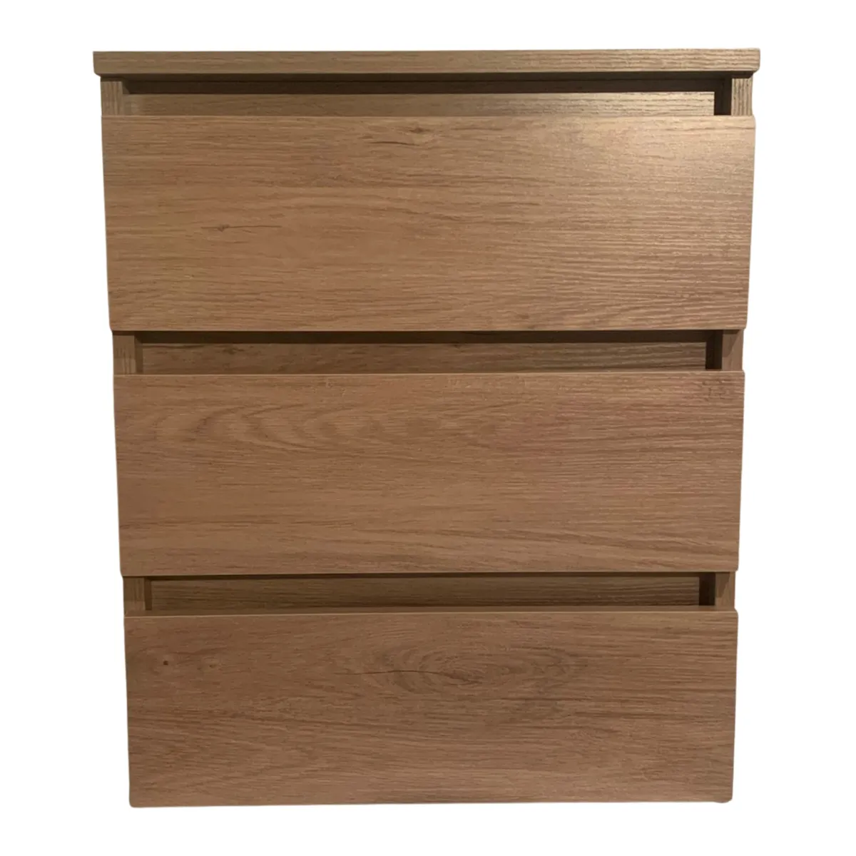 GENERICO - SET 2 VELADORES DORMITORIO CALVARI 3 CAJONES MADERA
