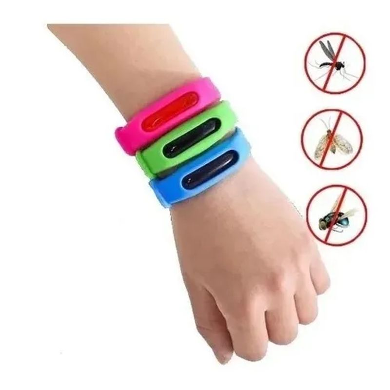 GENERICO - Pack 3 Pulsera Repelente Antimosquitos Insectos