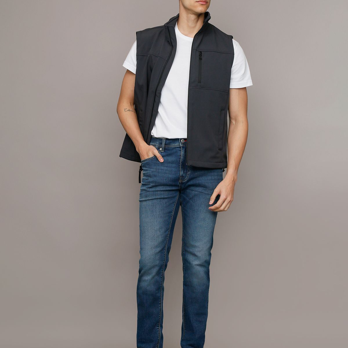 CALVIN KLEIN - Chaqueta Vest Softshell Gris Calvin Klein