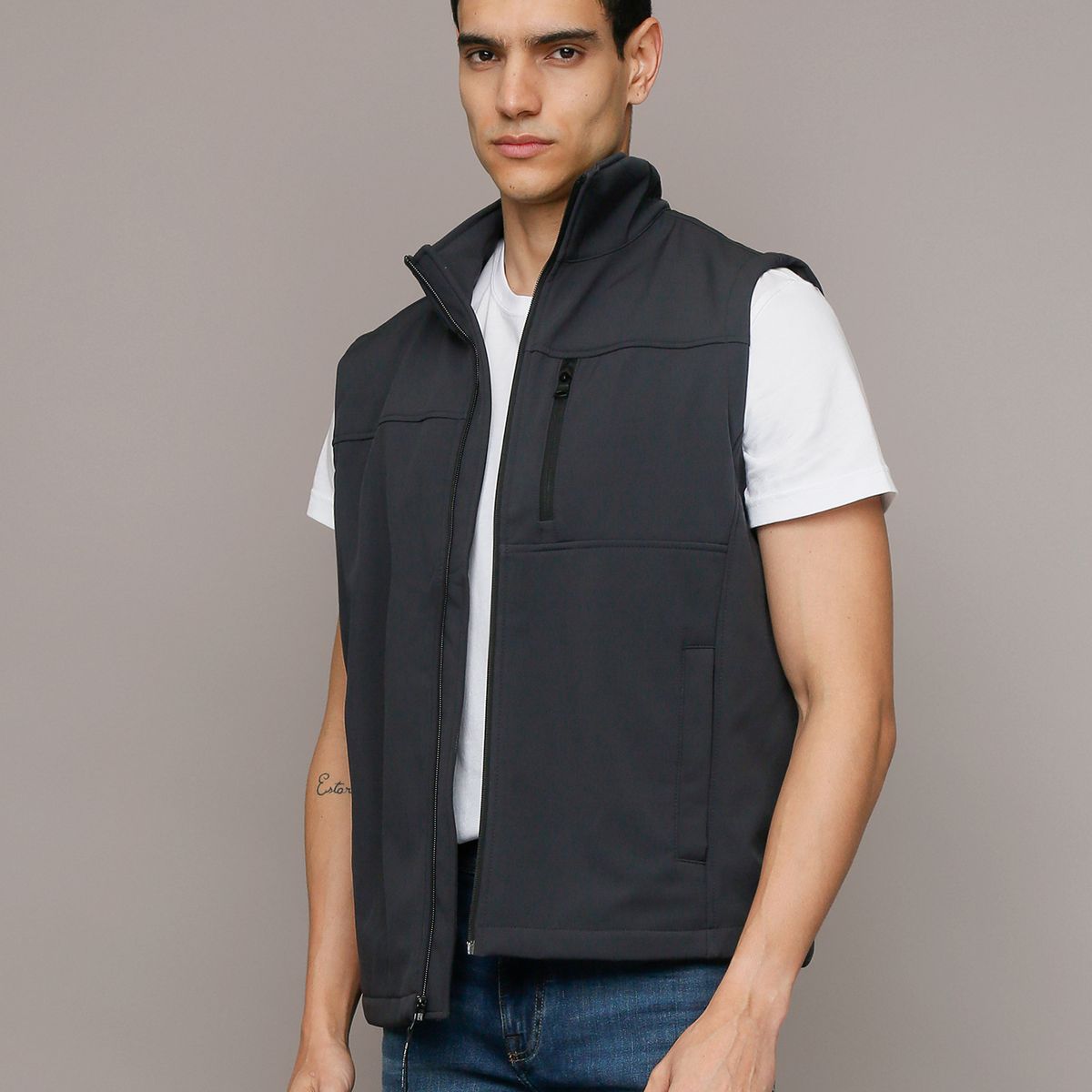 CALVIN KLEIN - Chaqueta Vest Softshell Gris Calvin Klein